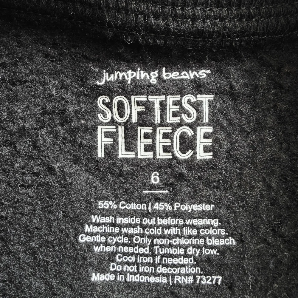 Jumping Beans Black Softest Fleece Sweatshirt - Picture 4 of 4